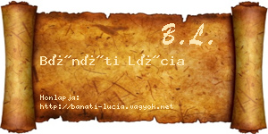 Bánáti Lúcia névjegykártya